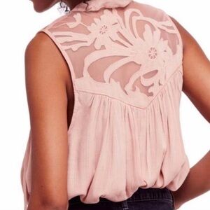 Free People Western Romance Tank/Blouse